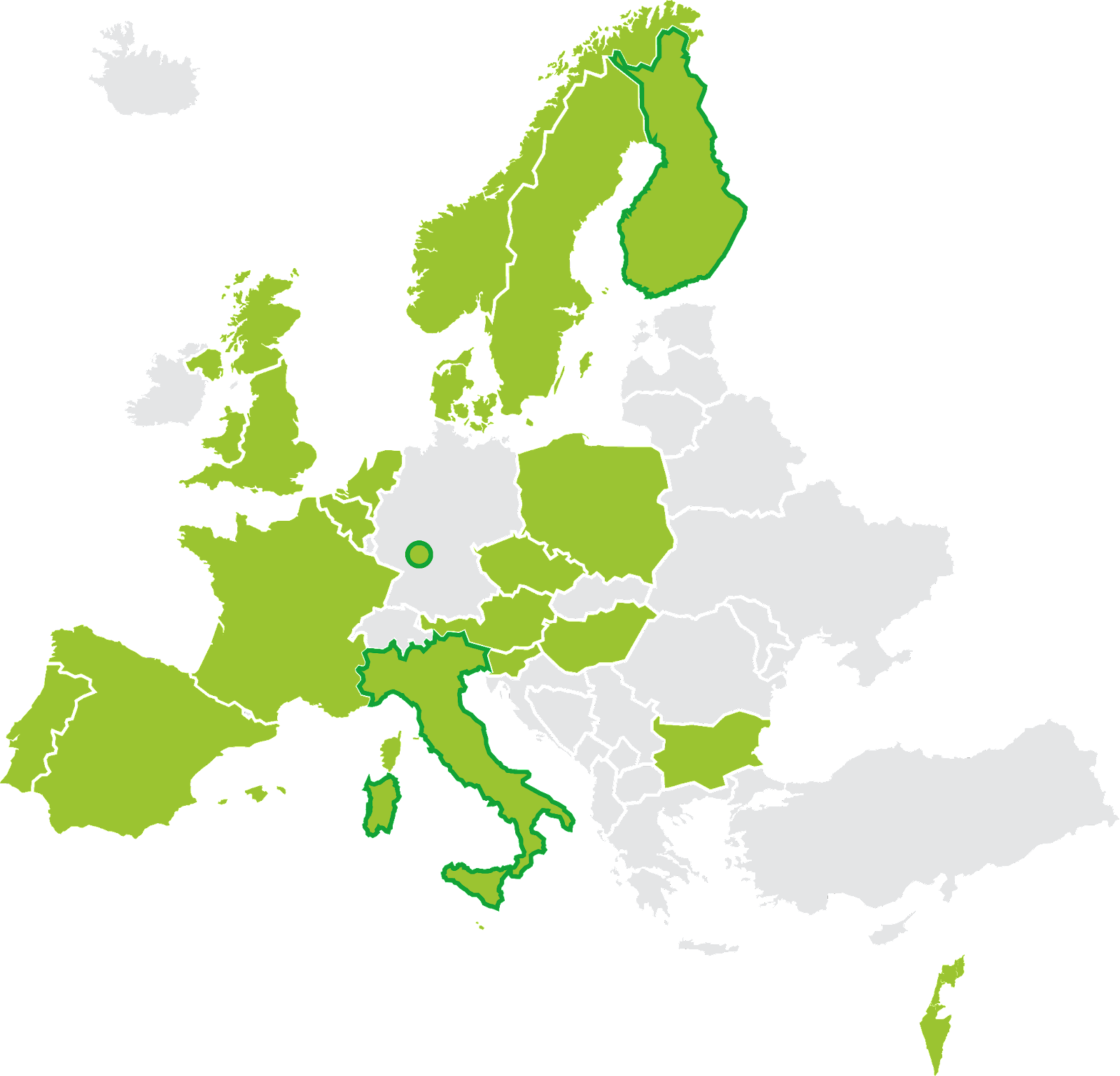 Map of Euro-BioImaging member states including Spain and Belgium