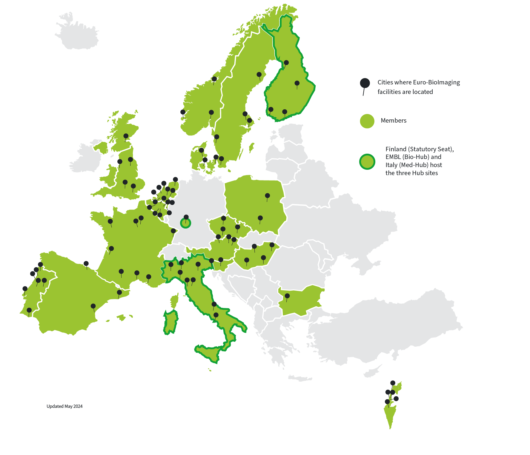 Euro-BioImaging map