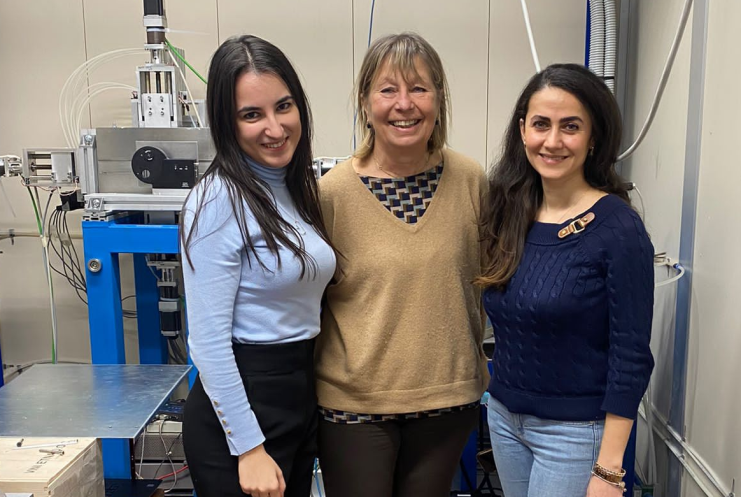 Fig. 4 – The happy users from Politecnico di Milano (from left: Federica Buccino, Laura Vergani, Sara Bagherifard)